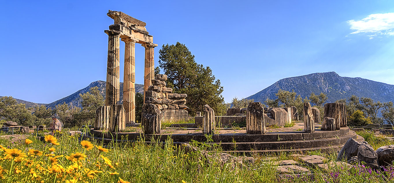 TReste des Apollon-Tempels in Delphi