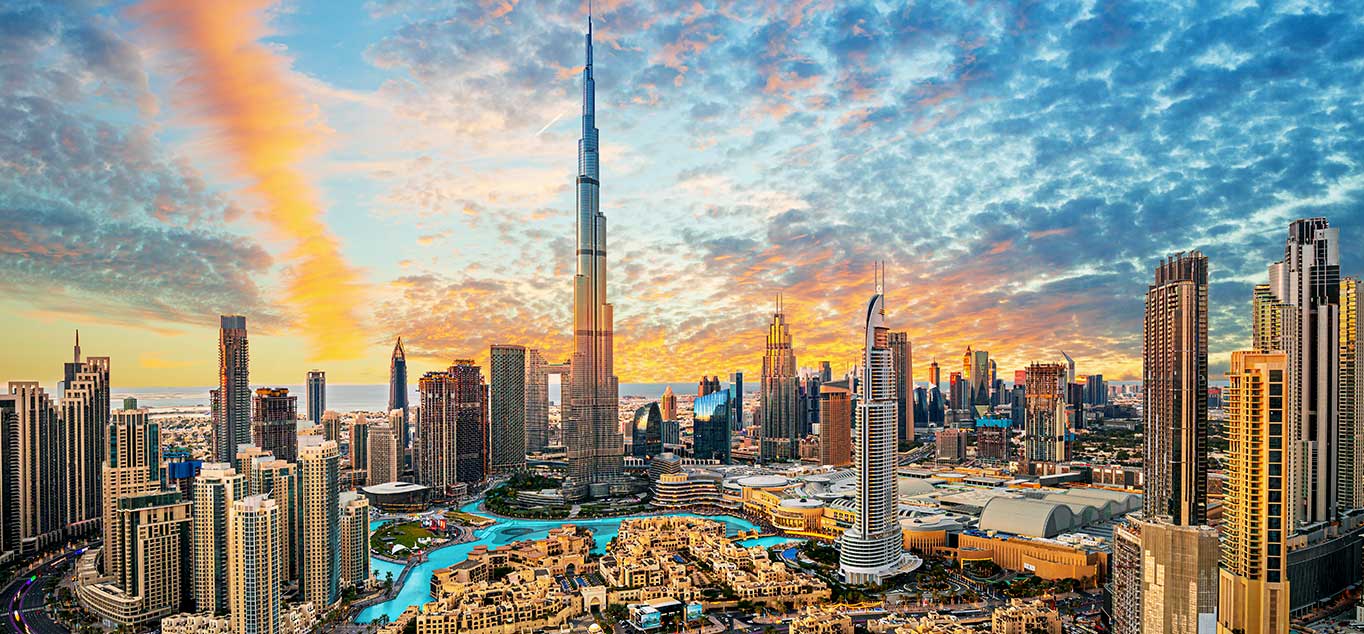 TDie Skyline von Dubai
