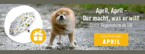 Zooplus Geschenk: Gratis Regenschirm ab 59€ Einkauf