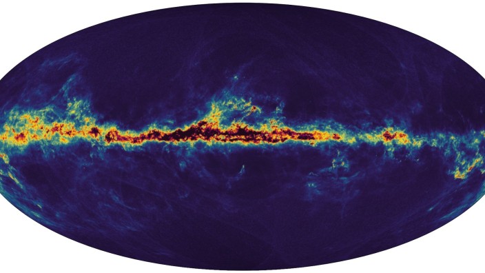 Wissenschaft - Heidelberg: Diese Karte zeigt den interstellaren Staub, der die Milchstraße ausfüllt. Foto: ESA/Gaia/DPAC/dpa