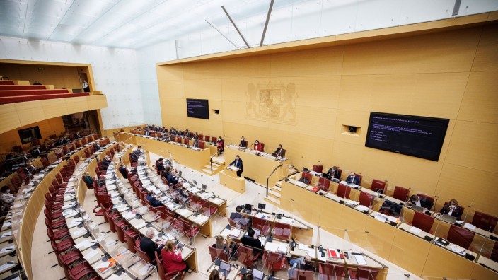 Landtag - München: Im Landtag von Bayern wird eine Sitzung abgehalten. Foto: Matthias Balk/dpa/Archivbild
