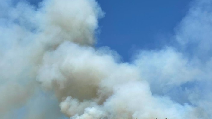 Brände - Sundern (Sauerland): Rauchwolken steigen über einem Waldgebiet auf. Foto: Feuerwehr Sundern/dpa/Archivbild