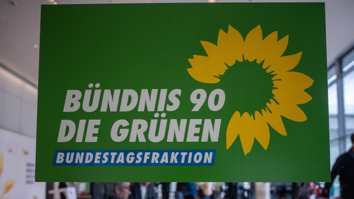 Kommunen - Berlin: Das Logo der Fraktion von Bündnis90/Die Grünen im Deutschen Bundestag. Foto: Michael Kappeler/dpa/Symbolbild