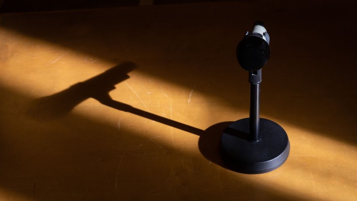 Prozesse - München: Ein Mikrofon steht in einem Saal eines Gerichts. Foto: Friso Gentsch/dpa/Symbolbild