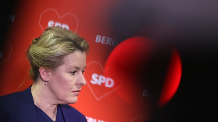 Parteien - Berlin: Berlins Regierende Bürgermeisterin Franziska Giffey (SPD). Foto: Jörg Carstensen/dpa