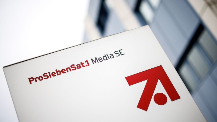 Medien - Unterföhring: Das Logo und der Schriftzug der "ProSiebenSat.1 Media SE". Foto: Matthias Balk/dpa/Symbolbild