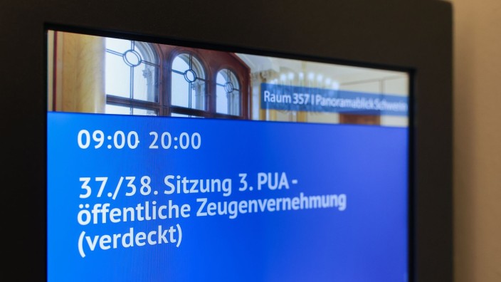 Klima - Schwerin: Der Parlamentarische Untersuchungsausschuss befragt Zeugen. Foto: Ulrich Perrey/dpa