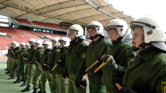 Polizeiübung Fußballstadion