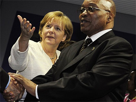 Angela Merkel und Jacob Zuma, ddp