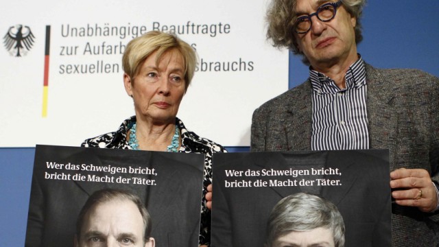 German film director Wenders and Bergmann independent commissioner for sexual abuse  launch of TV campaign against sexual abuse in Berlin