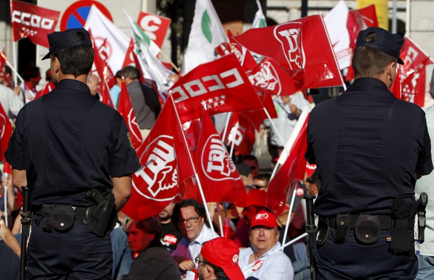 Generalstreik: Die Spanier demonstrieren gegen das Sparprogramm der Regierung Zapatero.