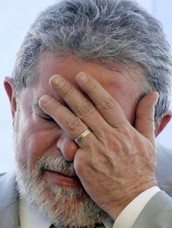 File photo of Brazilian President Lula reacting during a ceremony in Rio de Janeiro