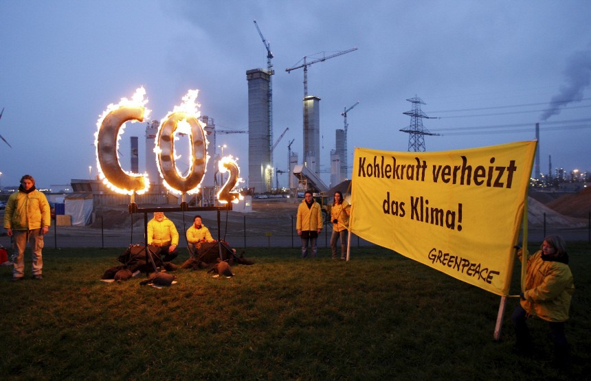 Protest gegen Kohlekraftwerk Moorburg