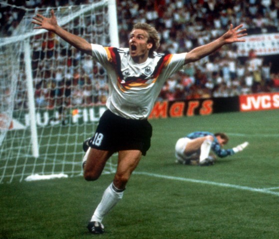 Torschütze Jürgen Klinsmann (BR Deutschland)