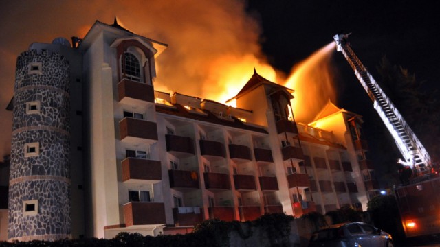 Hotelbrand in der Türkei
