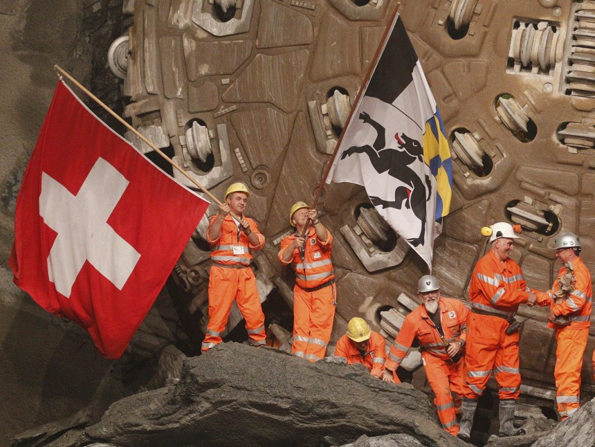 Durchstich im Gotthard-Basistunnel