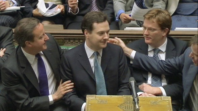 Britain's Finance Minister George Osborne announces the UK government's spending plans at parliament in London