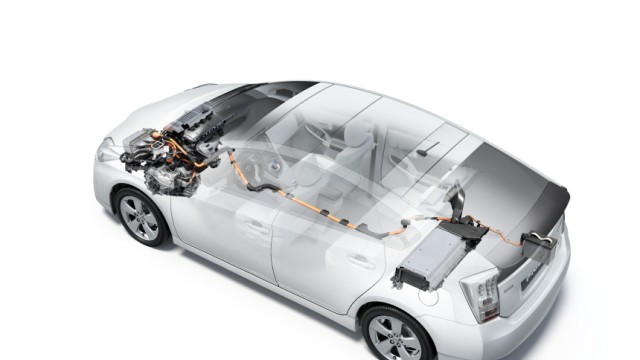 Hybridantrieb: Vorteil Prius 3: Das herkömmliche Getriebe wurde hier durch einen Planetensatz ersetzt - das spart Kosten und Gewicht.