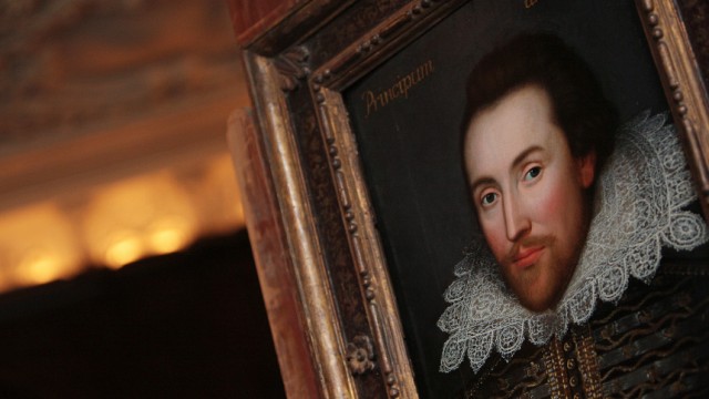 Geld - Macht - Hass: William Shakespeare: Ein Porträt von William Shakespeare, gemalt im Jahr 1610.