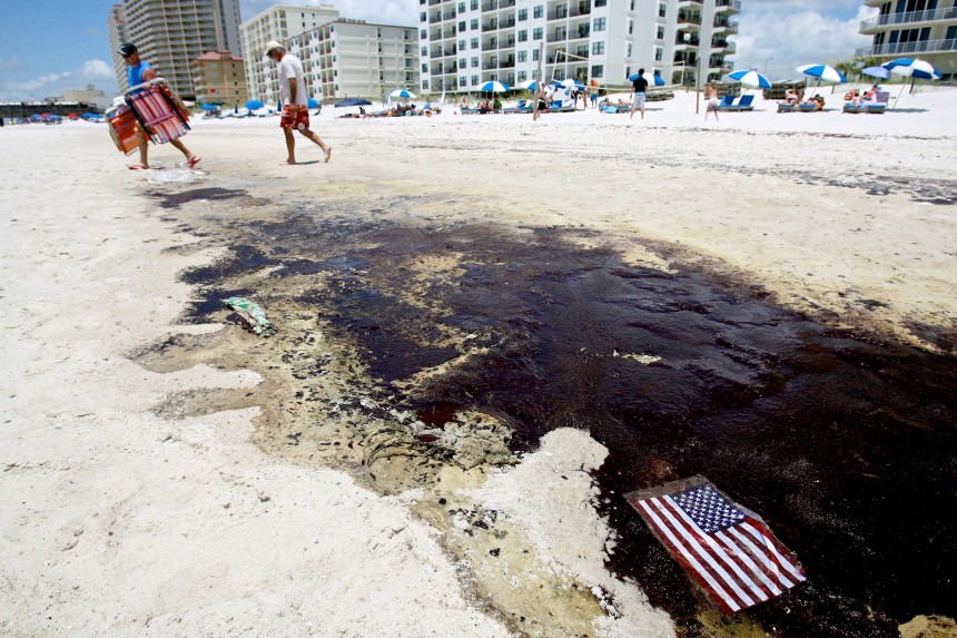 Ölpest im Golf von Mexiko - US-Flagge