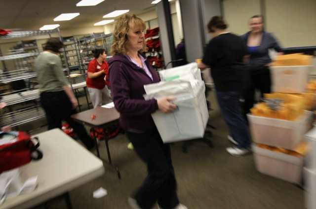 Alaskan Election Officials Sort Ballots And Voting Materials