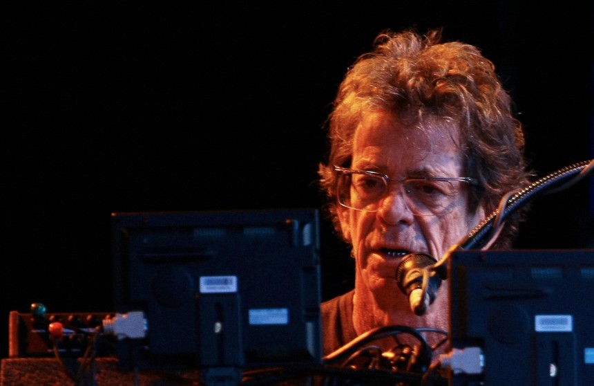 U.S. rock singer-songwriter and guitarist Lou Reed performs during a concert in Madrid