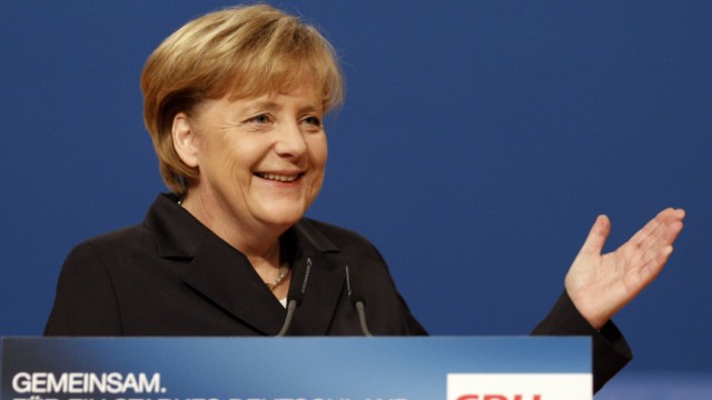 Merkel German Chancellor and leader of CDU officially opens the party convention of the CDU in Karlsruhe
