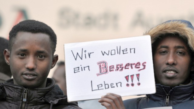 Flüchtlinge demonstrieren