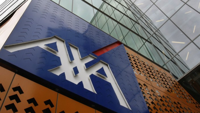 The AXA Asia Pacific logo is seen at its headquarters in Melbourne