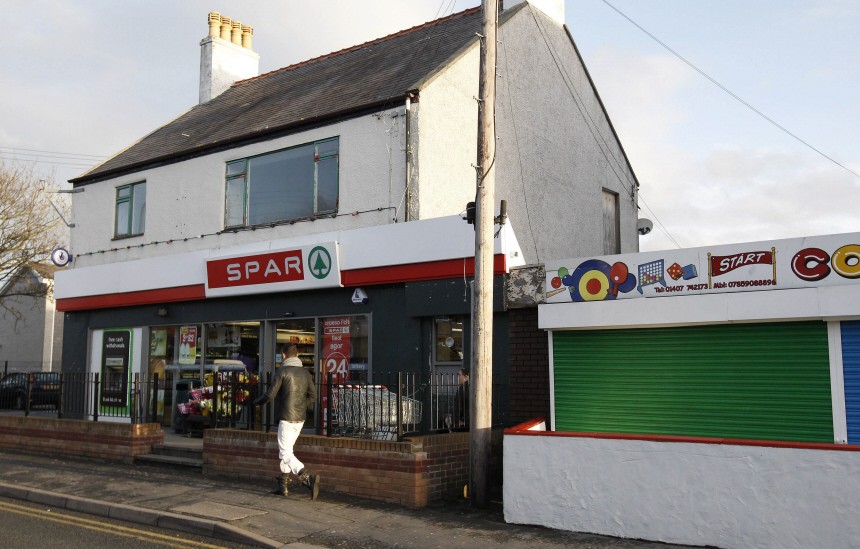 The local store is seen in the village of Valley on the Isle of Anglesey