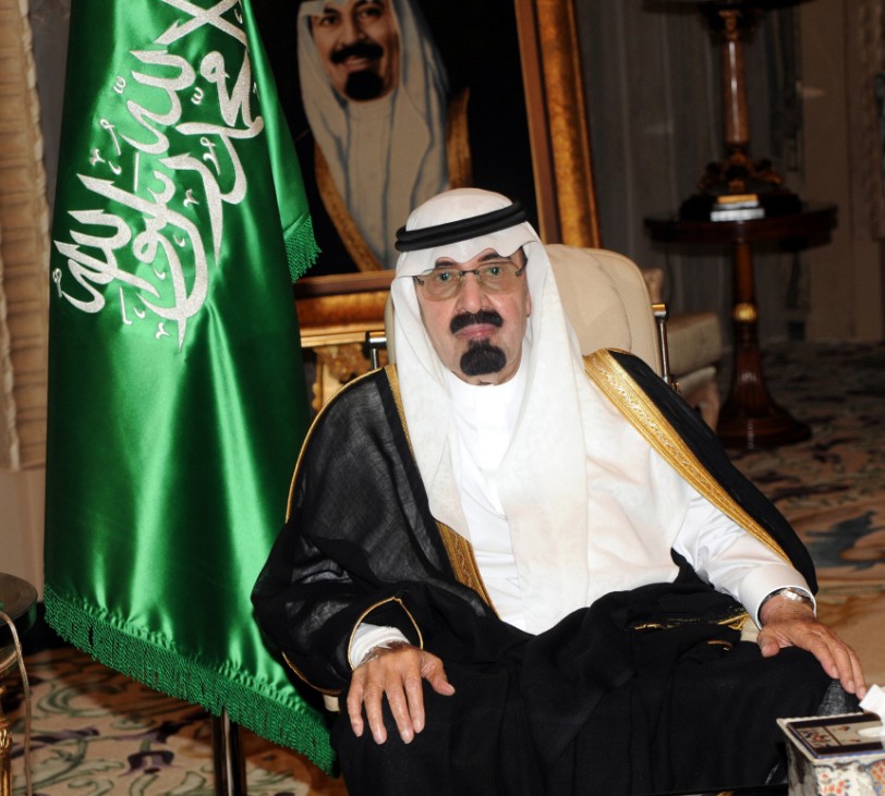 Saudi Arabia's King Abdullah is seen before his departure for the United States, at Riyadh airport