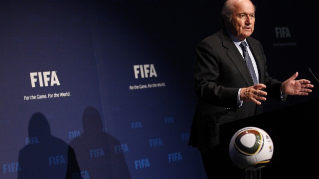 FIFA President Blatter attends a news conference after the Executive Committee meeting at the Home of FIFA in Zurich