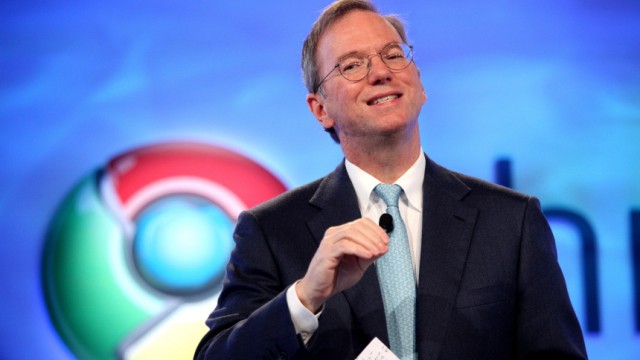 Google CEO Eric Schmidt speaks during the company's Chrome event in San Francisco