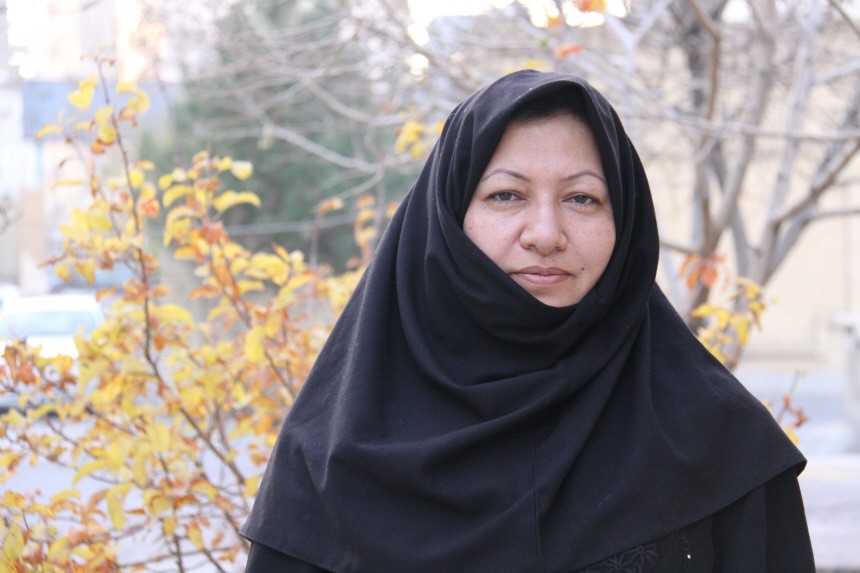 Sakineh Mohammadi Ashtiani, sentenced to death for adultery, poses for a picture in the yard of her home in Oskou