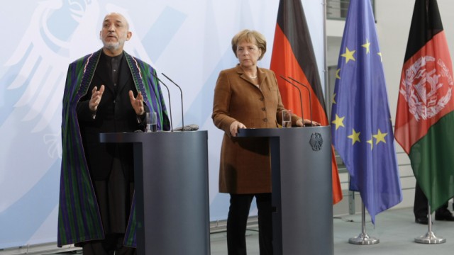 Angela Merkel, Hamid Karzai