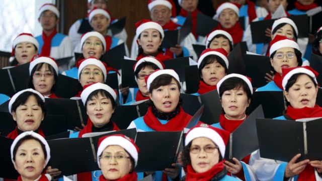 Korea-Konflikt: Weihnachtslieder für den Bruderstaat - für Nordkorea eine Provokation.