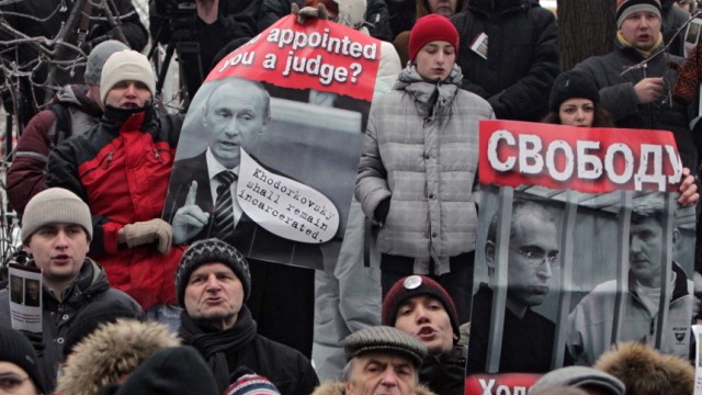 Demonstration in support of Mikhail Khodorkovsky