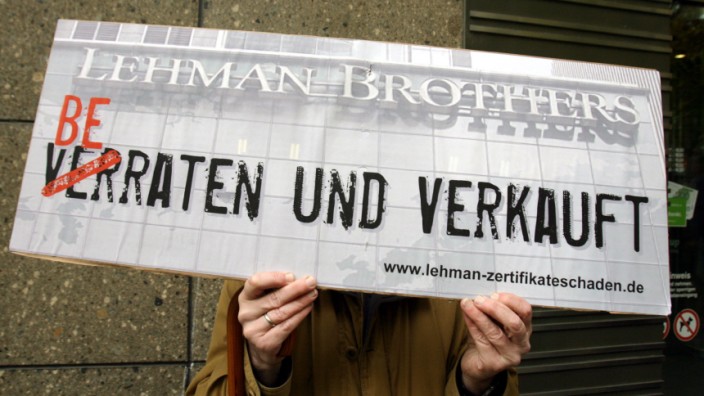 Lehmann Brothers-Anleger demonstrieren