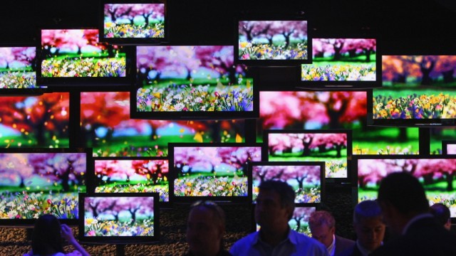 Fernseher Flachbild Bildschirm TV-Gerät Plasma LCD LED