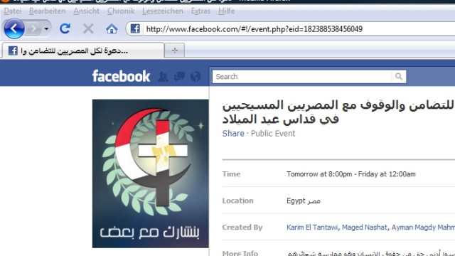Facebook Ägypten Solidarität