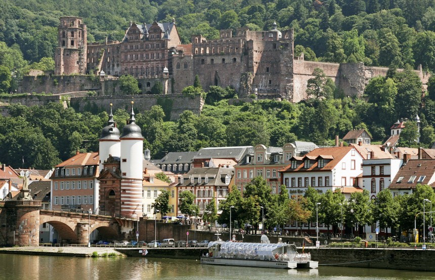 Altstadt von Heidelberg mit Schloss