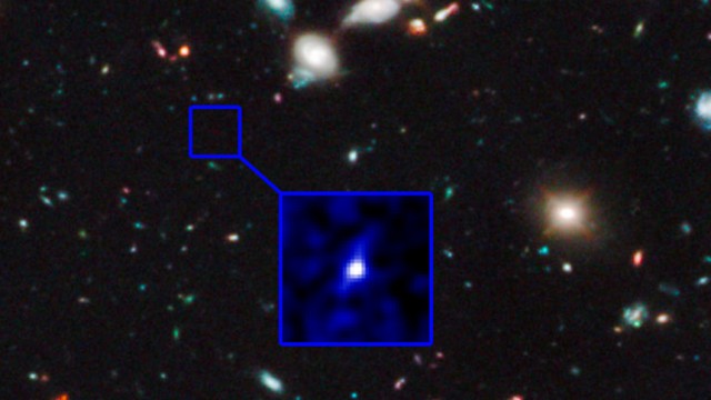DISTANT GALAXY BORN IN THE DAWN OF TIME
