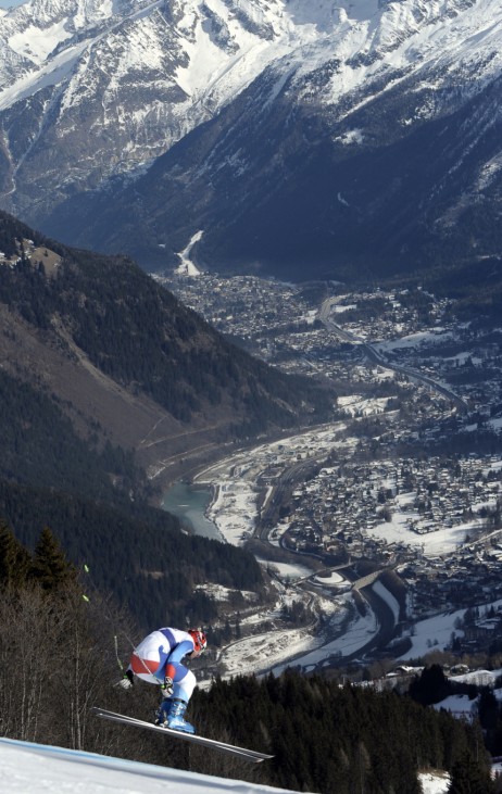 Men's downhill training in Les Houches
