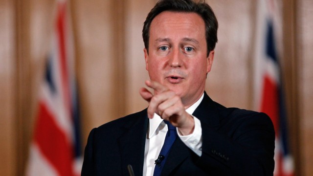Britischer Premier: Kursbestimmung: "Großbritannien wird eine globale Macht bleiben": Premierminister David Cameron.