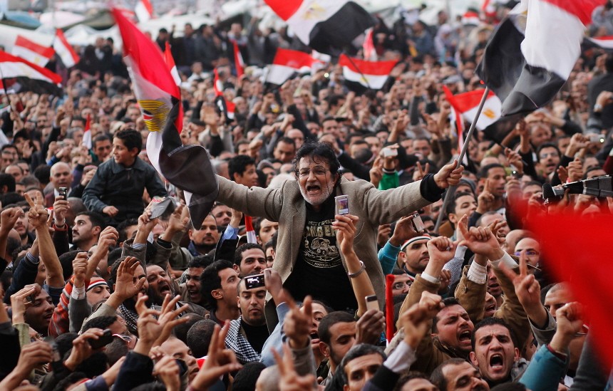 Crowds Rally In Tahrir Square As Mubarak Addresses Egypt