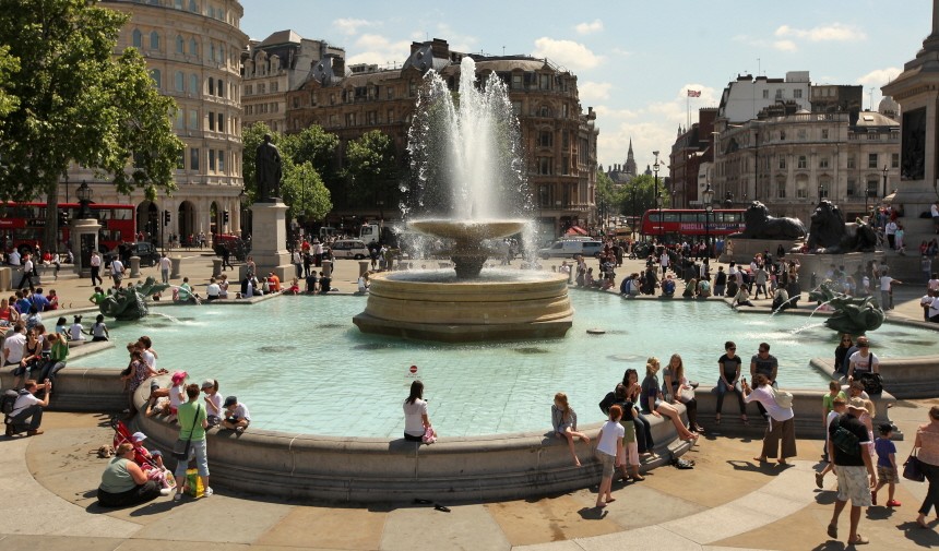 Trafalgar Square Fountains Reach New Heights After Renovation Project