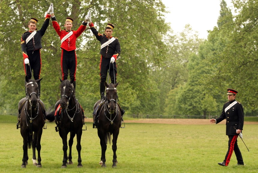 Household Cavalry Perform For Abu Dhabi Government Representatives