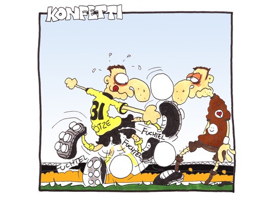 Sport Comic/ Fußballgötter/ Konfetti