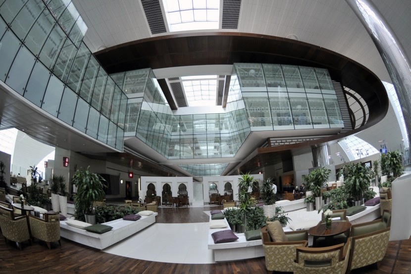 General view of  business class lounge at new Emirates' terminal in Dubai International Airport