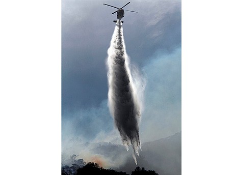 Getty Center in Los Angeles wegen Waldbrands evakuier;AP